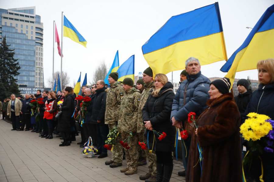 На Майдані Героїв запоріжці вшанували пам’ять Героїв Небесної Сотні