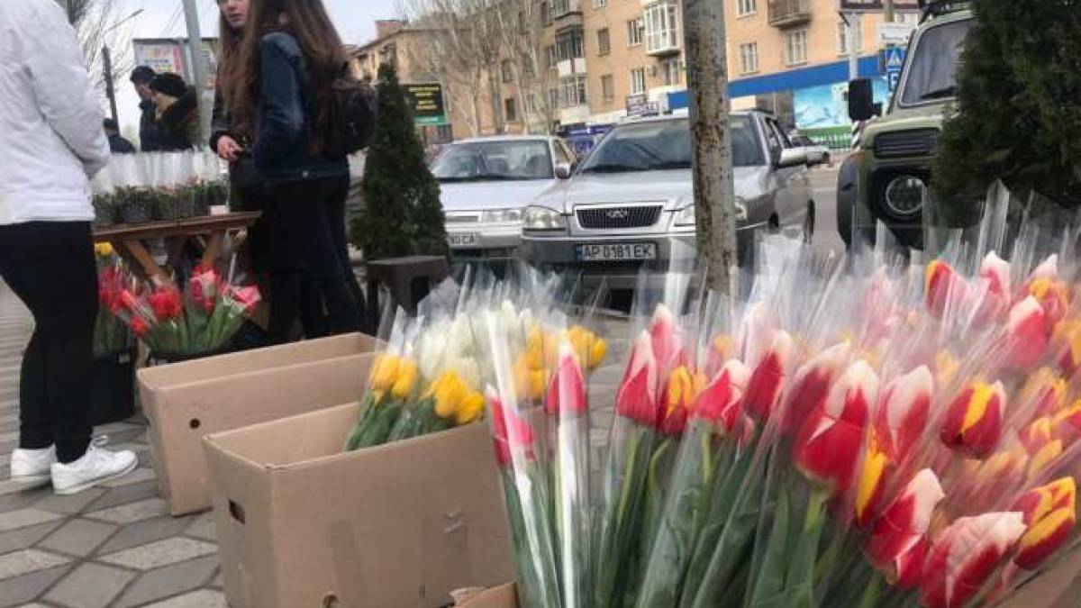 Почем в Мелитополе цветы к 8 марта?