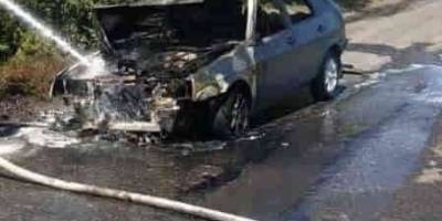Вазівка загорілася під час руху