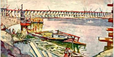 Запорожье на старых открытках: Днепрострой, 1931-1932 годы