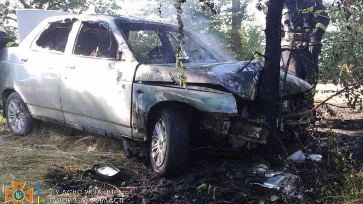 На запорізьких трасах згоріло два автомобіля