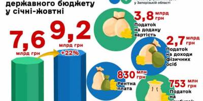 Запоріжці сплатили до держбюджету більше дев’яти мільярдів гривень податків