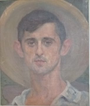 Это довоенный портрет ученика, некто Шаферовский, выполненный Яковом Хастом.