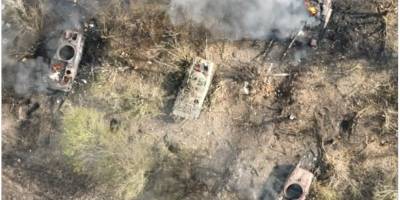 В зоне ответственности Запорожской бригады теробороны уничтожены 2 танка и 3 БМП врага