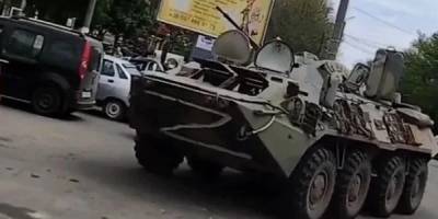 В Запорізькій області рашисти влаштували ДТП на БТРі