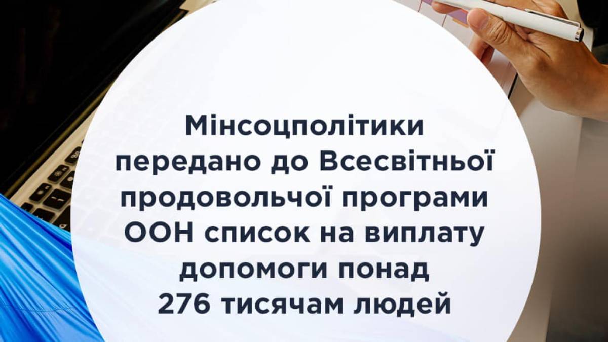 Мінсоцполітики України передало до ООН список осіб на виплату грошової допомоги