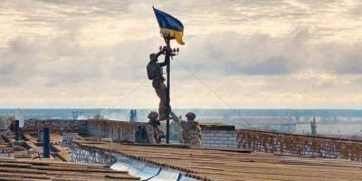 ВСТАНОВЛЕННЯ УКРАЇНСЬКОГО ПРАПОРА У ВИСОКОПІЛЛІ 4 ВЕРЕСНЯ, ФОТО З FACEBOOK КИРИЛА ТИМОШЕНКА
