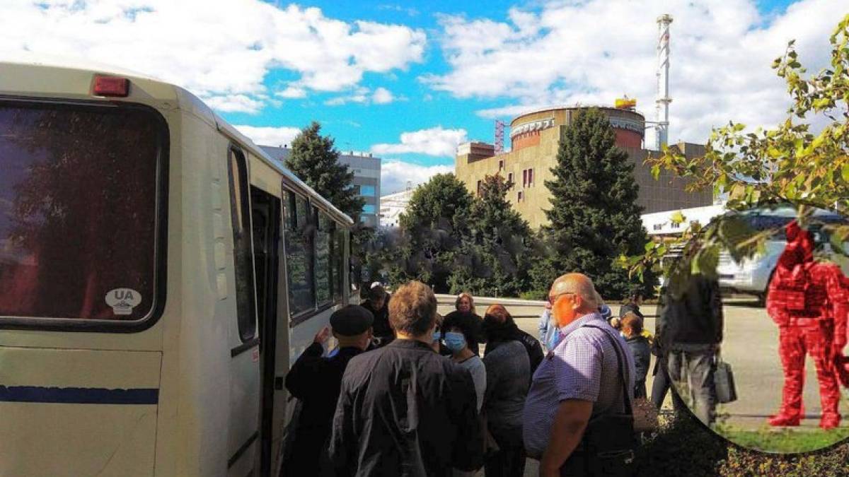 Біля Запорізької АЕС окупанти влаштували виставу з голосуванням на «референдумі» (фото)