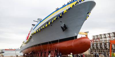 У Туреччині спустили на воду корвет класу Ada «Гетьман Іван Мазепа» ВМС України (фото)