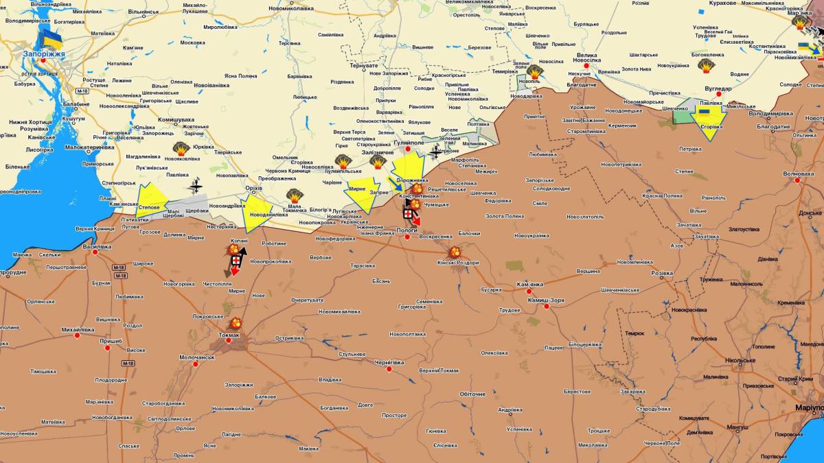 Запорізький напрямок (мапа обстрілів, оновлення)