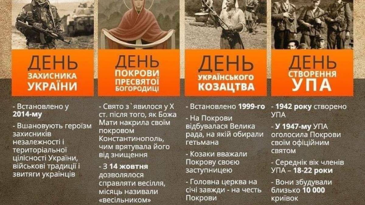 14 жовтня – чотири свята в один день
