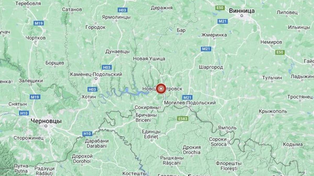 В Україні стався землетрус (карта)