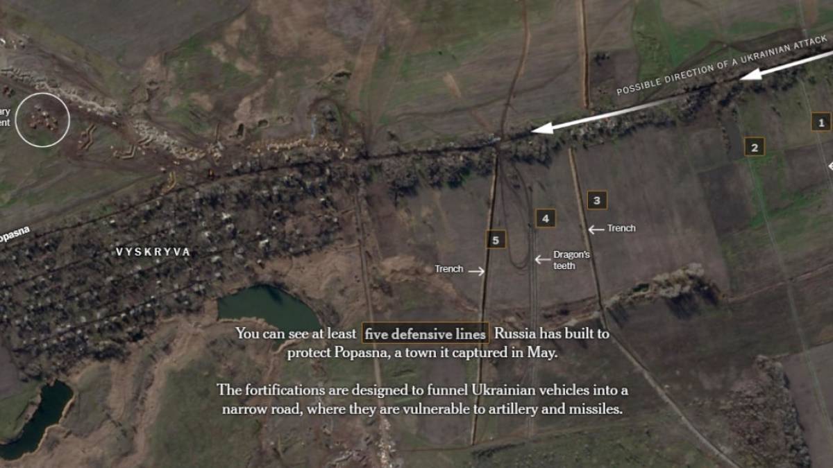 Окупанти продовжують зводити укріплення навколо  міста Токмак