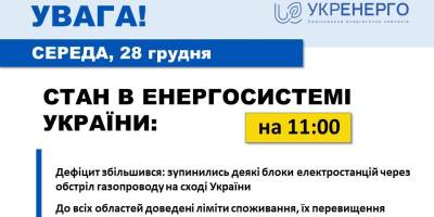 УВАГА! Область повертається до погодинних відключень електроенергії