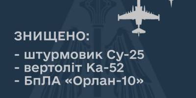 Повітряники “приземлили” ворожий штурмовик Су-25 і вертоліт Ка-52