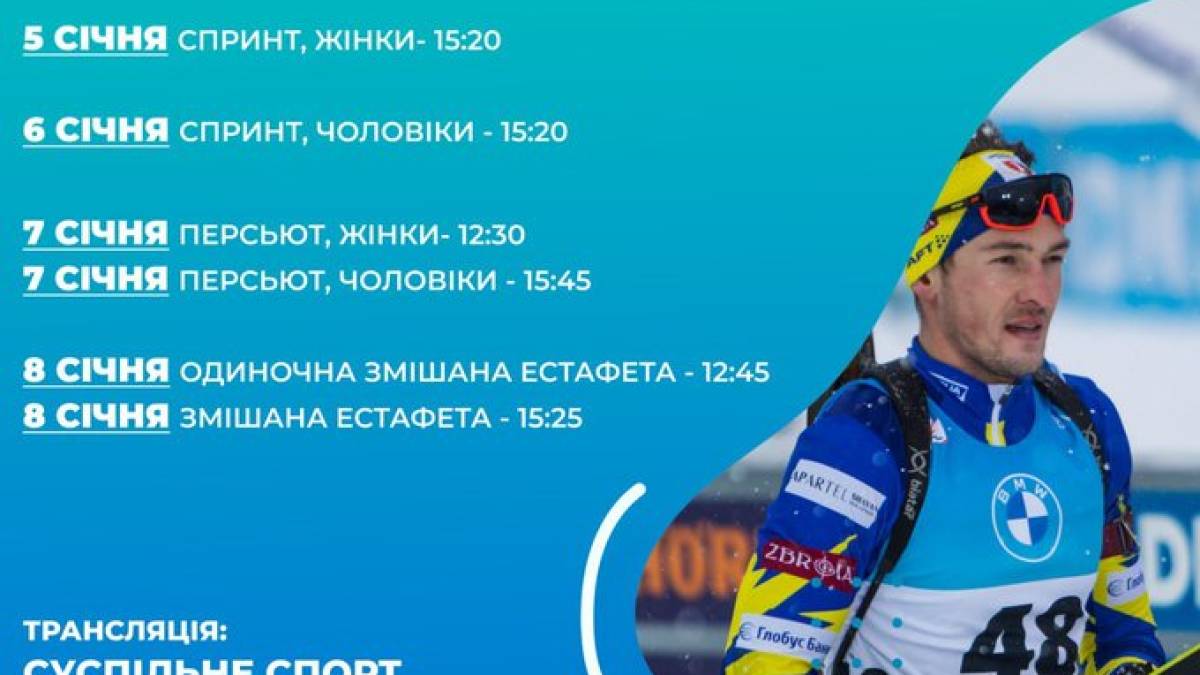 Біатлон. Поклюка, КС. Стартові склади суботніх гонок