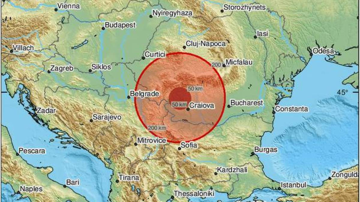 У Румунії стався землетрус магнітудою 5,3