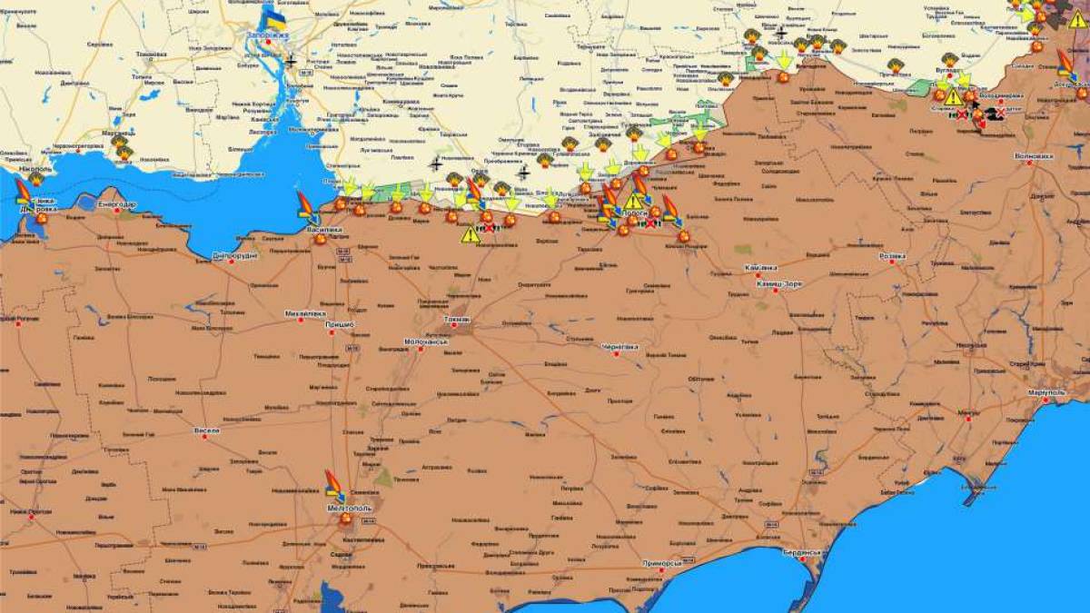 Запорізький напрямок (мапа обстрілів, оновлення)