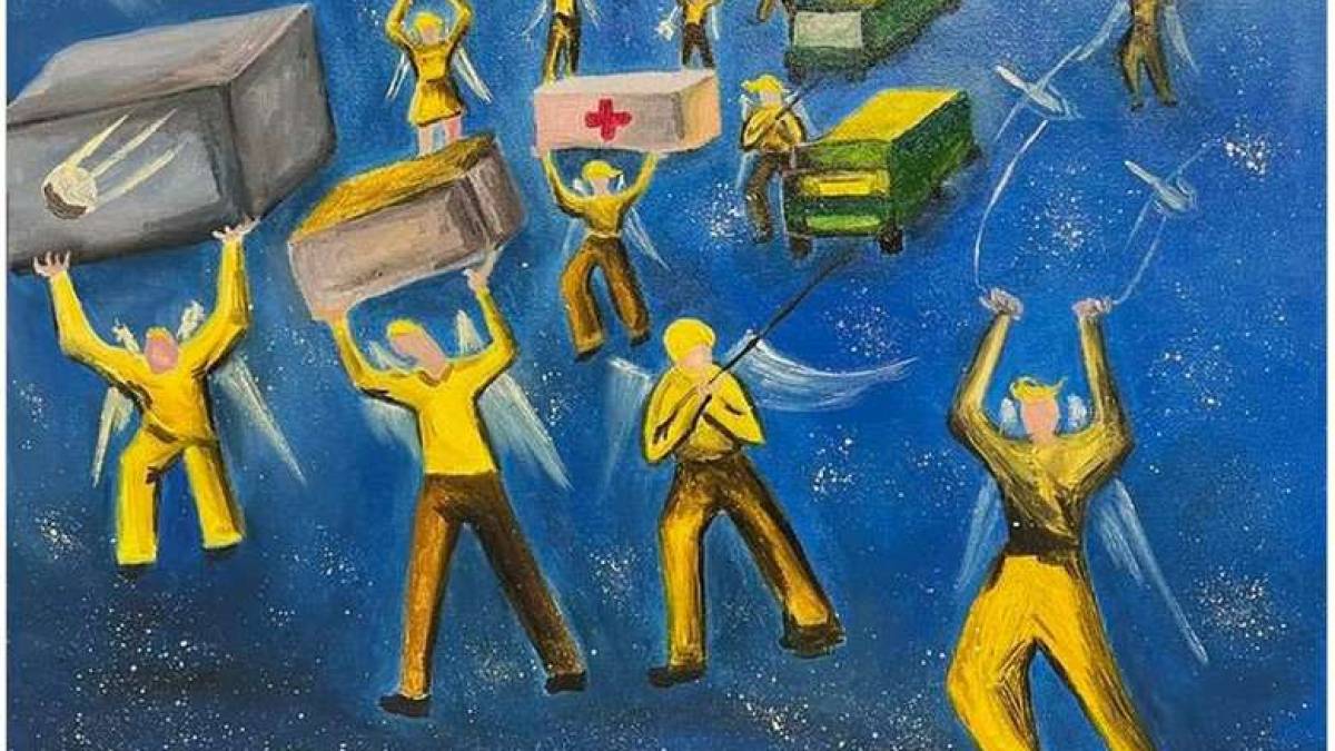 Юний Пікассо із Запоріжжя свою нову роботу присвятив волонтерам в образі… ангелів (фото)