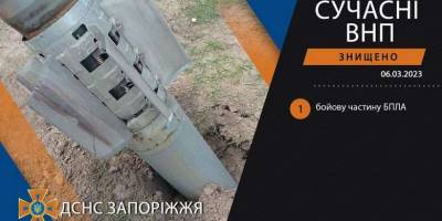 У Запоріжжі сапери ДСНС вилучили бойову частину БПЛА «Шахід»