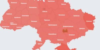 У Запоріжжі майже всю ніч триває повітряна тривога