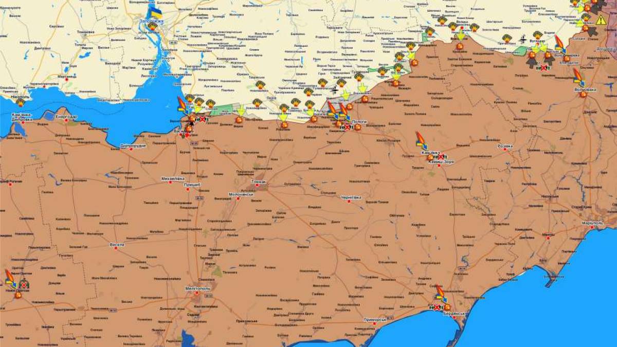Запорізький напрямок (мапа обстрілів, оновлення)