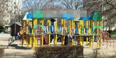 В Енергодарі окупанти відзвітували про грандіозне досягнення: пофарбували дитячий майданчик