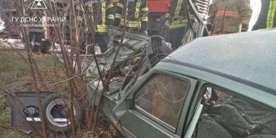Запорізькі рятувальники деблокували пасажира з понівеченого внаслідок ДТП автомобіля
