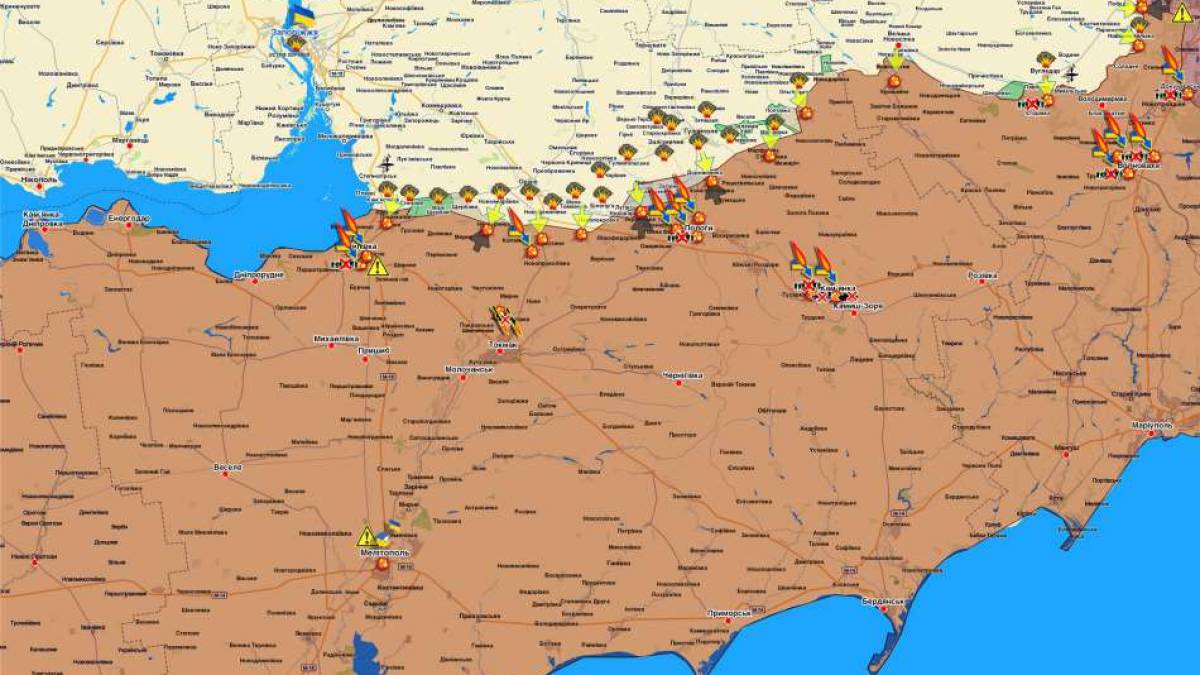 Запорізький напрямок (мапа обстрілів, оновлення)