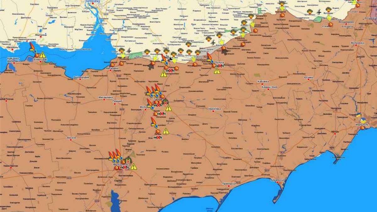 Запорізький напрямок (мапа обстрілів, оновлення)