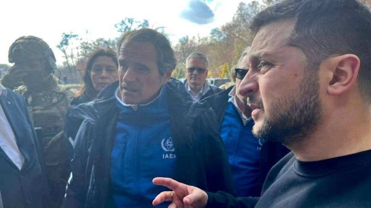 У Запоріжжі президент Володимир Зеленський зустрівся з гендиректором МАГАТЕ Рафаелем Гроссі, фото