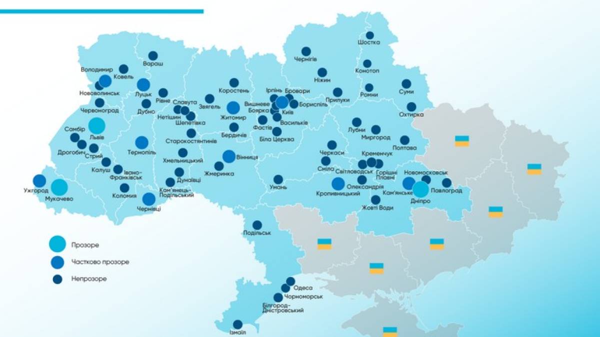 Міста на Запоріжжі не отримали оцінок на прозорість та підзвітність