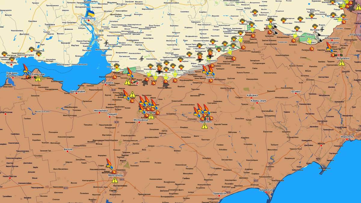 Запорізький напрямок фронту (мапа обстрілів, оновлення)