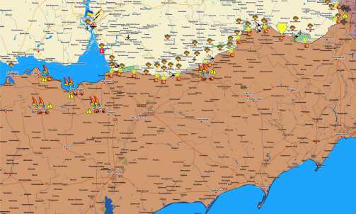 Запорожское направление (карта обстрелов, обновление) - Газета МИГ