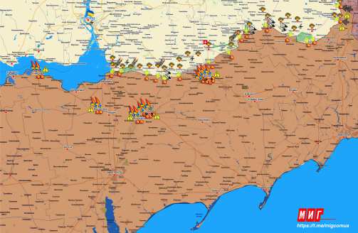 Запорожское направление (карта обстрелов, обновление на вечер 19 мая) -  Газета МИГ