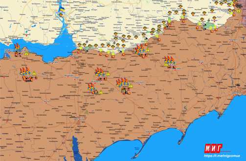 Запорожское направление (карта обстрелов, обновление) - Газета МИГ