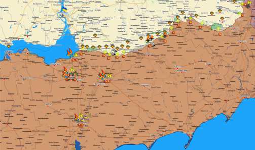 Запорожское направление (карта обстрелов, обновление) - Газета МИГ