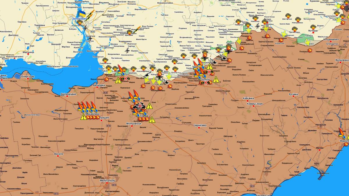 Запорізький напрямок (мапа обстрілів, оновлення)