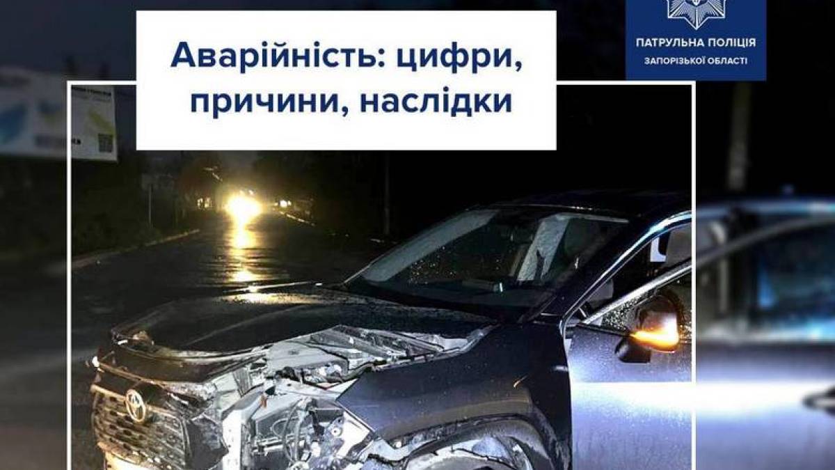 На автодорогах Запоріжжя з початку року трапилось 117 автопригод з потерпілими: найпоширеніші