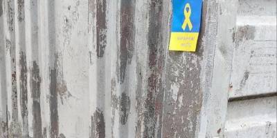 На окупованій частині Запорізької області патріоти вивішують жовті стрічки та… портрети Залужного