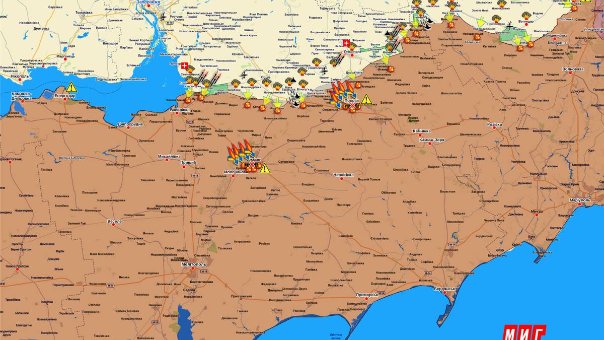 Запорізький напрямок (мапа обстрілів, оновлення)