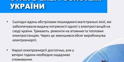 «Укрэнерго» снова призывает экономить электроэнергию в вечерние часы