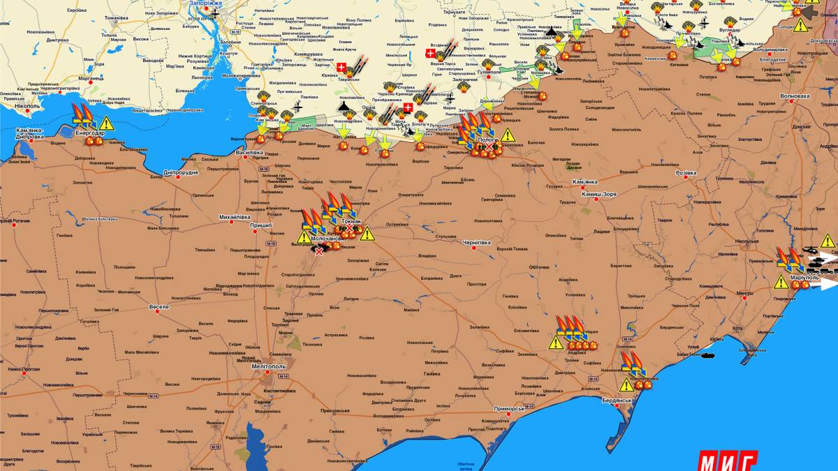 Запорізький напрямок (мапа обстрілів, оновлення)