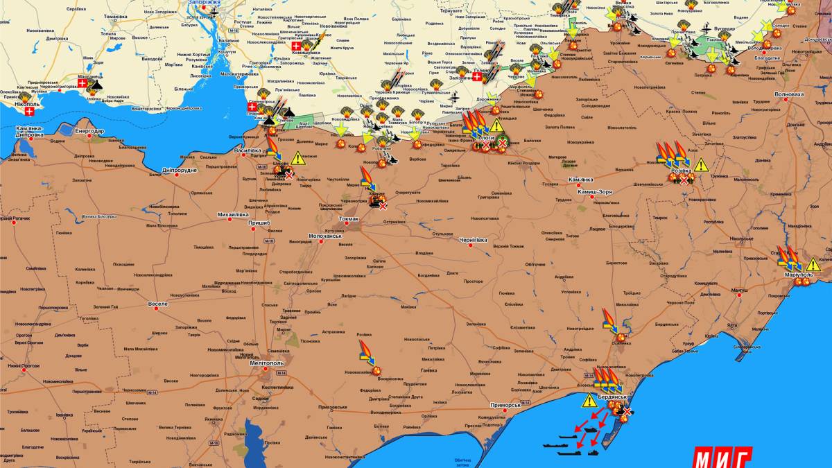 Запорізький напрямок (мапа обстрілів, оновлення)