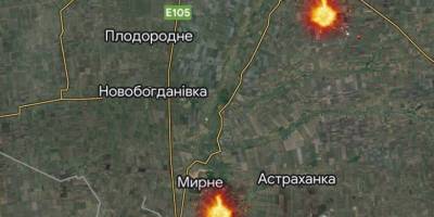 У двох окупованих населених пунктах Запорізької області пролунали потужні вибухи