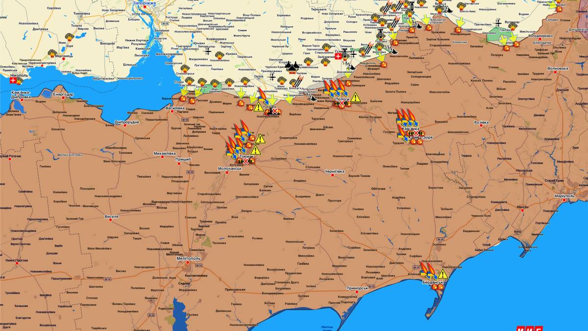Запорізький напрямок (мапа обстрілів, оновлення)