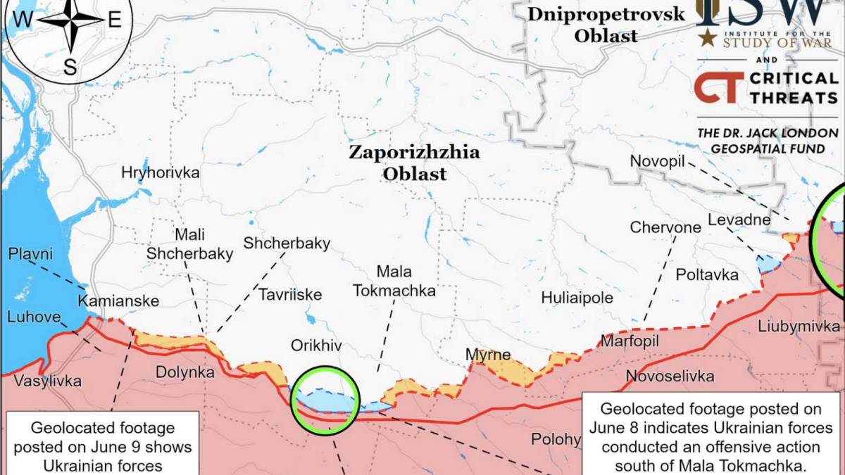 ЗСУ мають тактичні успіхи на межі Донецької та Запорізької областей  — ISW