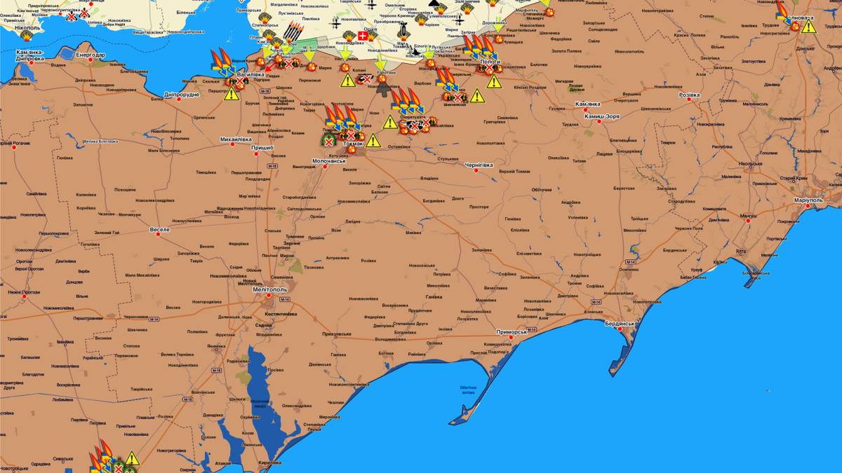 Запорізький напрямок (мапа обстрілів, оновлення)