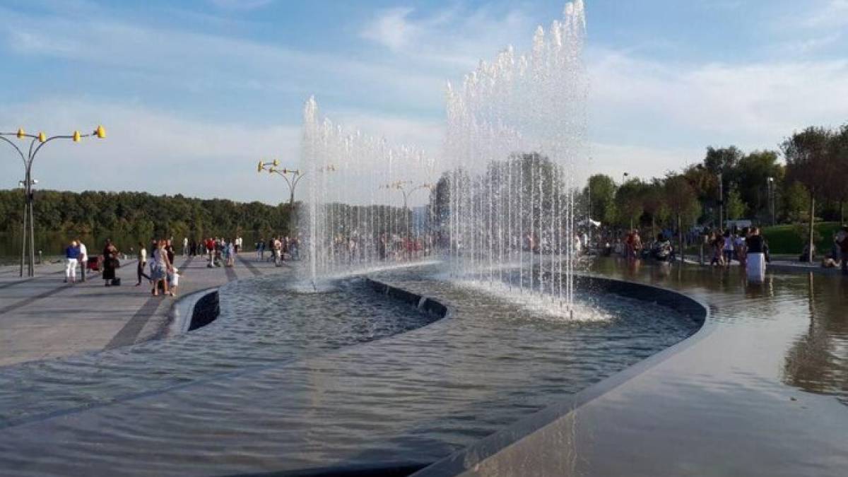 У Дніпрі в фонтані плавав величезний …пітон, фото