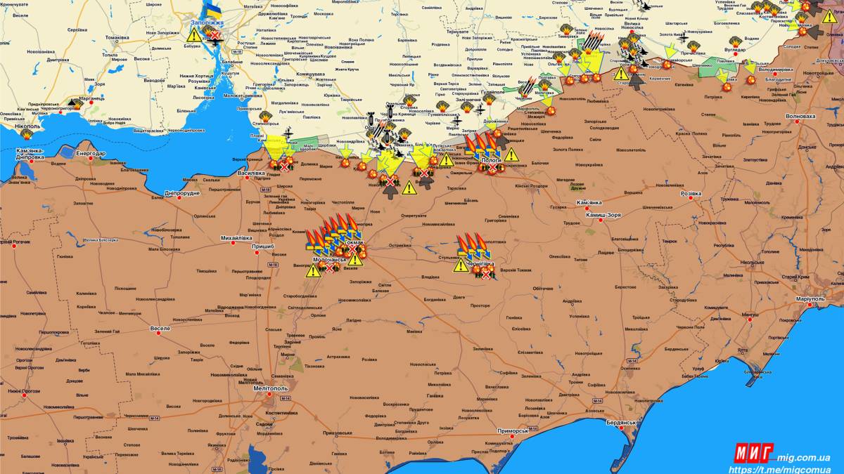 Запорізький напрямок (мапа обстрілів, оновлення)